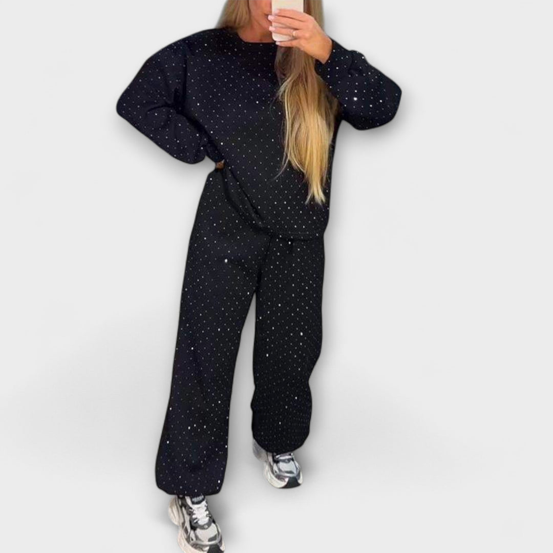 Meena - Completo casual color crema