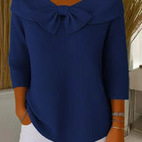 Trinidad | Pullover mit Schleife und Rundhalsausschnitt