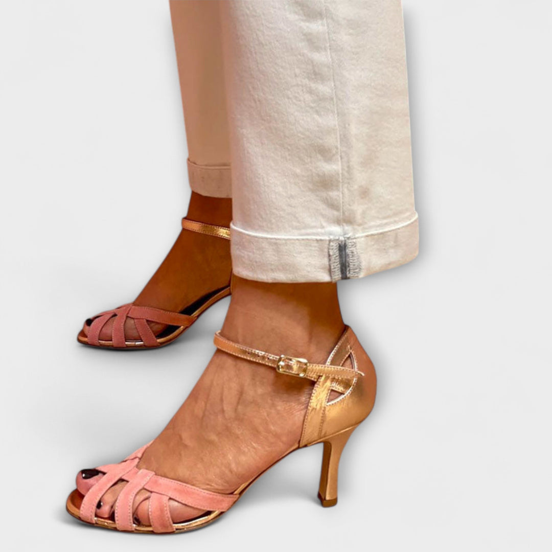 Klothilde - Glamour-Sandaletten in Gold