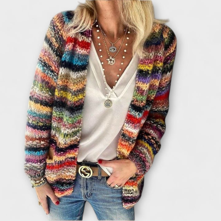 Birgitte - Cardigan colorato a righe