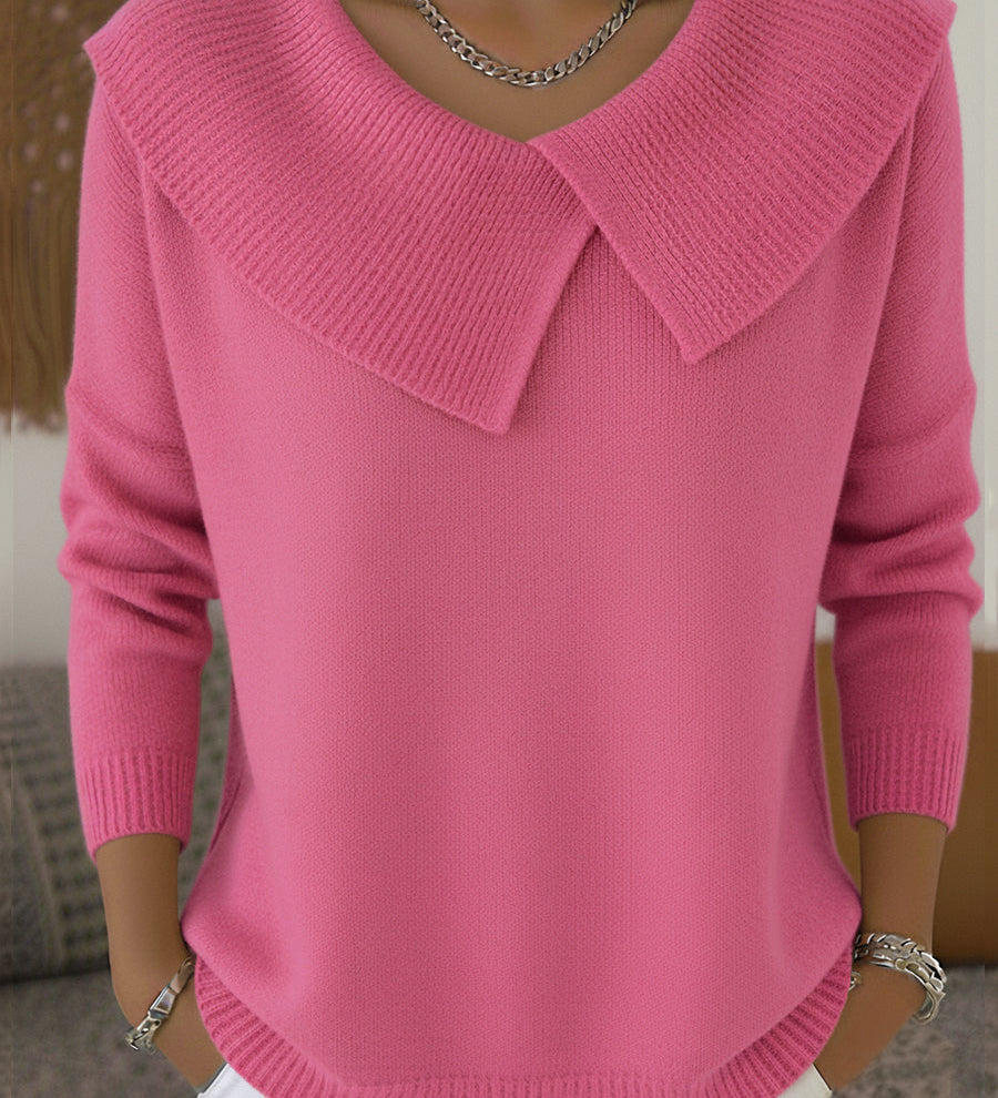 Soledad | Warmer Pullover mit Umlegekragen