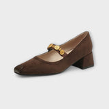 Elfriede - Pumps mit Goldener Spange