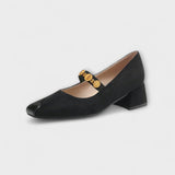 Elfriede - Pumps mit Goldener Spange
