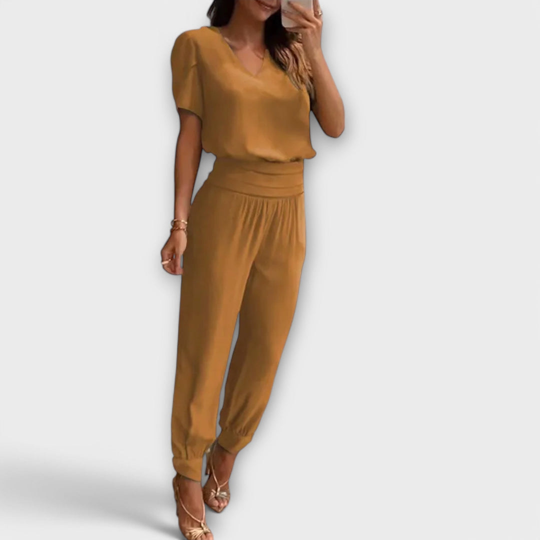 Irmelin - Ensemble vert avec haut et pantalon