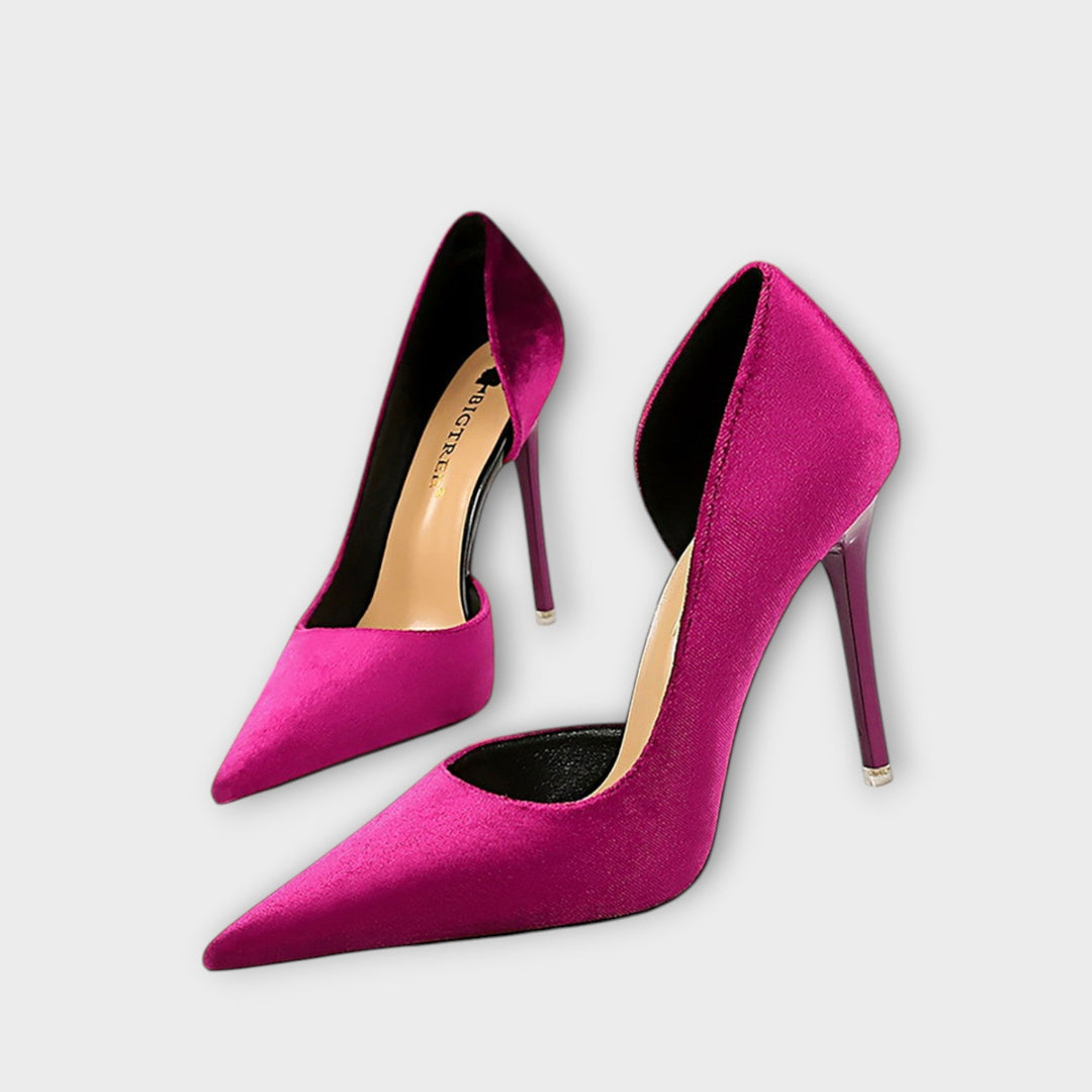Brunhild - Stiletto in velluto verde