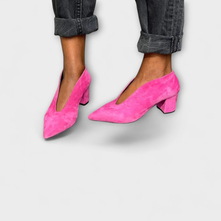 Reinhild - Pinke Spitz-Pumps