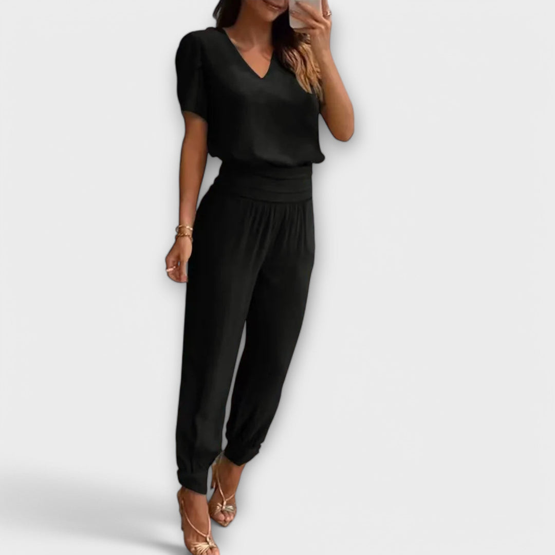 Irmelin - Ensemble vert avec haut et pantalon