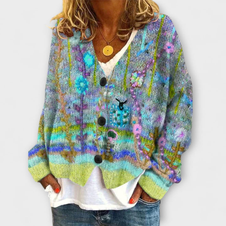 Belle - Blazer in maglia vintage colorato