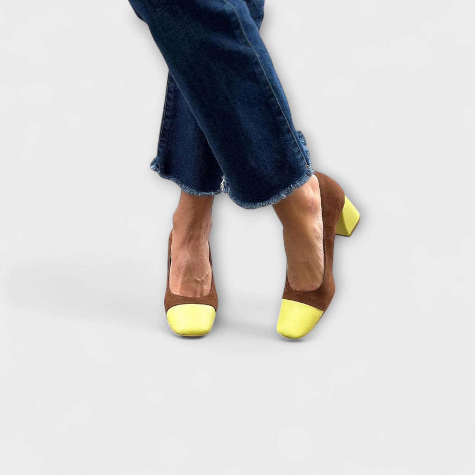 Lieselotte - Pinke Pumps mit Kontrastabsatz