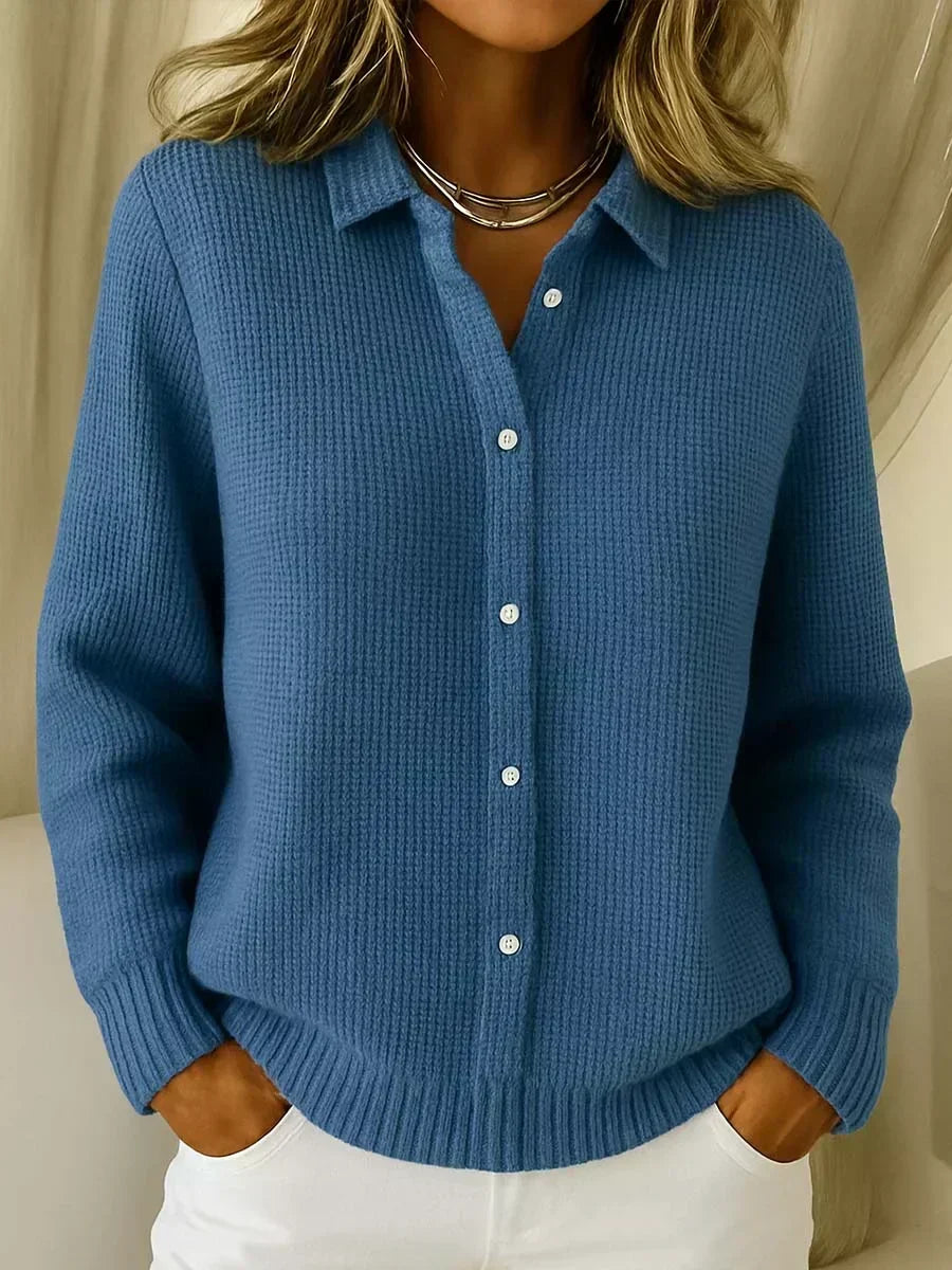 Carmela | Texturierte Strickjacke mit Knöpfen
