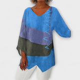 Chloe - Tunika mit Colour-Block und V-Ausschnitt