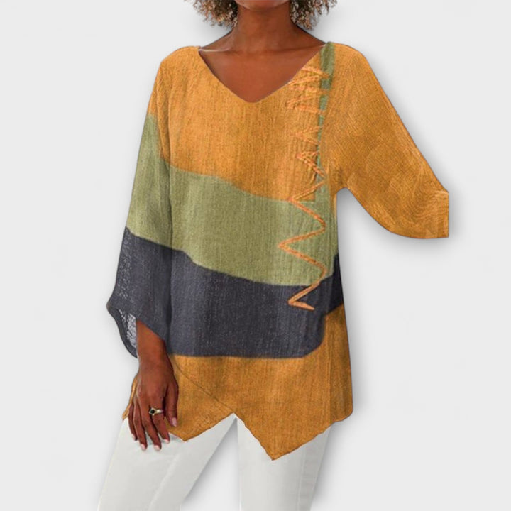Chloé - Tunique à bloc de couleurs et col en V
