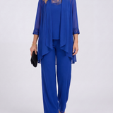 Eleanor™ | Fließende Jacke & Weitbeinige Hose Set