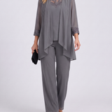 Eleanor™ | Fließende Jacke & Weitbeinige Hose Set