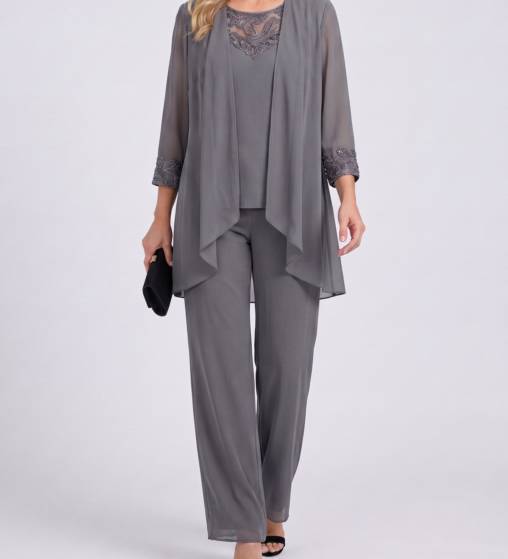 Elodie™ | Fließende Jacke & Weite Hose Set