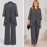 Elodie™ | Fließende Jacke & Weite Hose Set