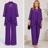 Estelle™ | Fließende Jacke & Weite Hose Set