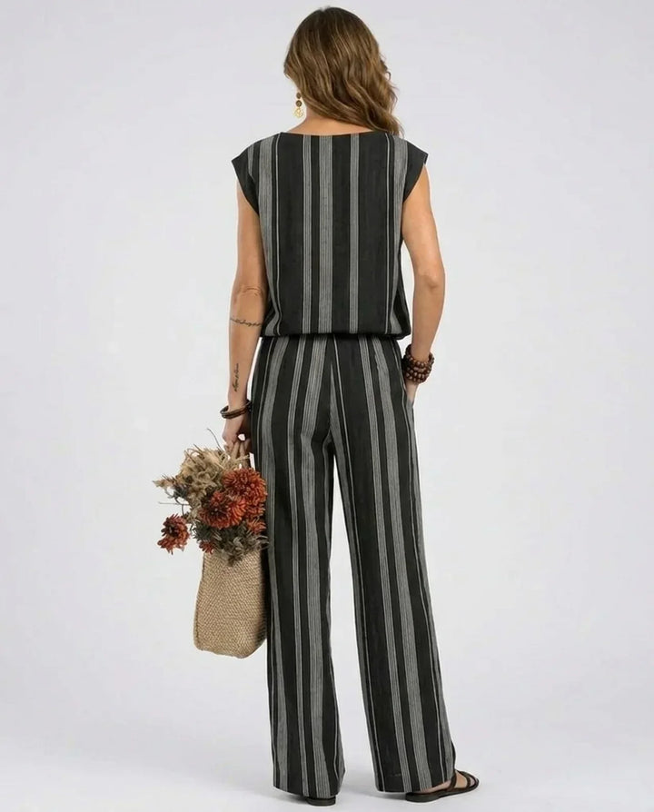 Alessia - Elegantes zweiteiliges gestreiftes Set