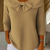 Trinidad | Pullover mit Schleife und Rundhalsausschnitt