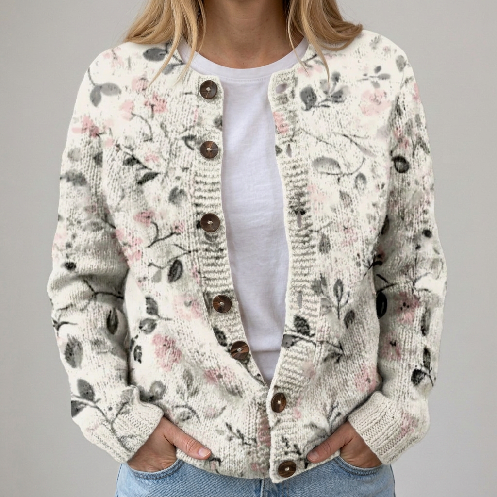 Lina | Cardigan autunnale floreale