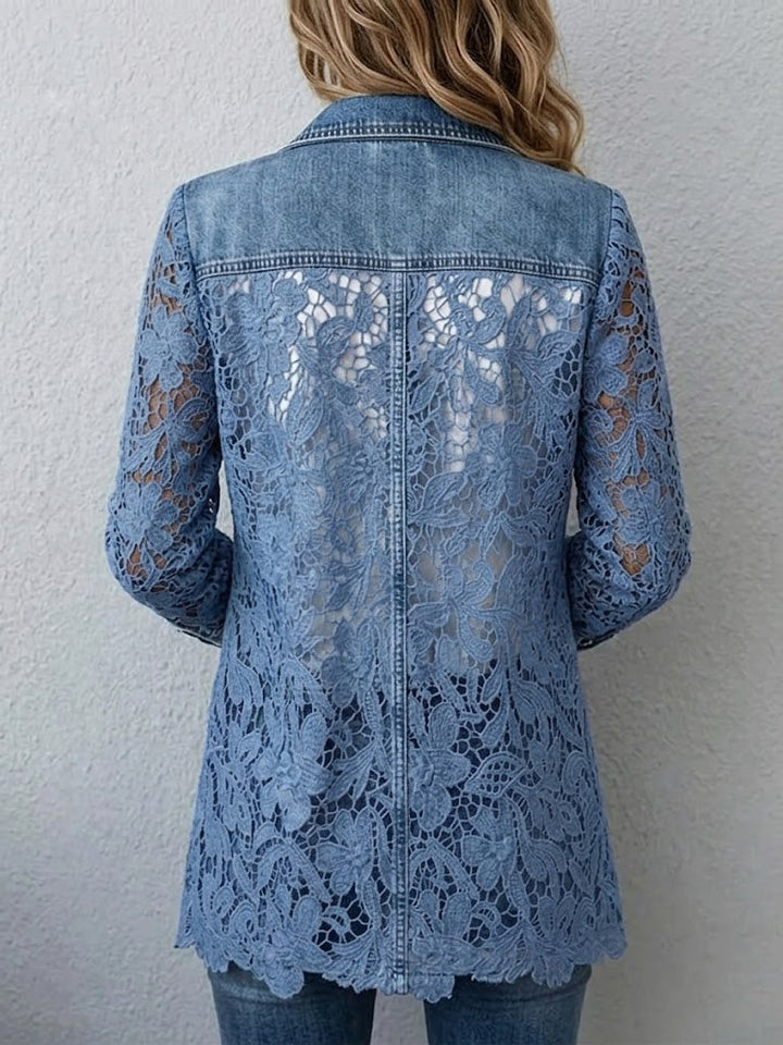 Adelheid | Blazer mit Blumenspitze