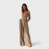 Amélie - Eleganter dunkelblauer Bandeau-Jumpsuit