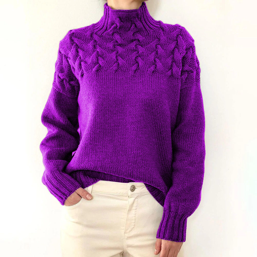 Elena | Pullover mit hohem Kragen