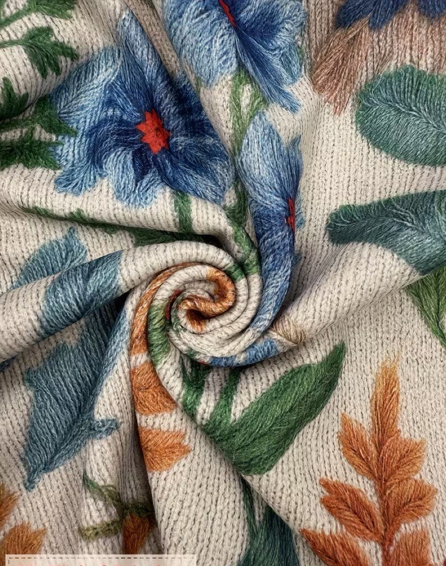 Tabitha - Cardigan con zip floreale Botanischer Garten