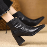 Klaudia - Luxuriöse Stiefeletten mit mittelhohem Absatz