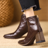 Klaudia - Luxuriöse Stiefeletten mit mittelhohem Absatz
