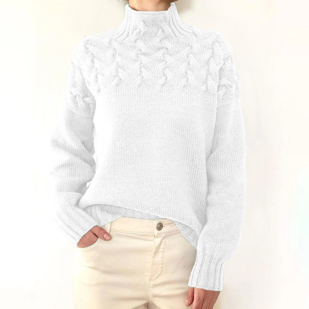 Elena | Pullover mit hohem Kragen