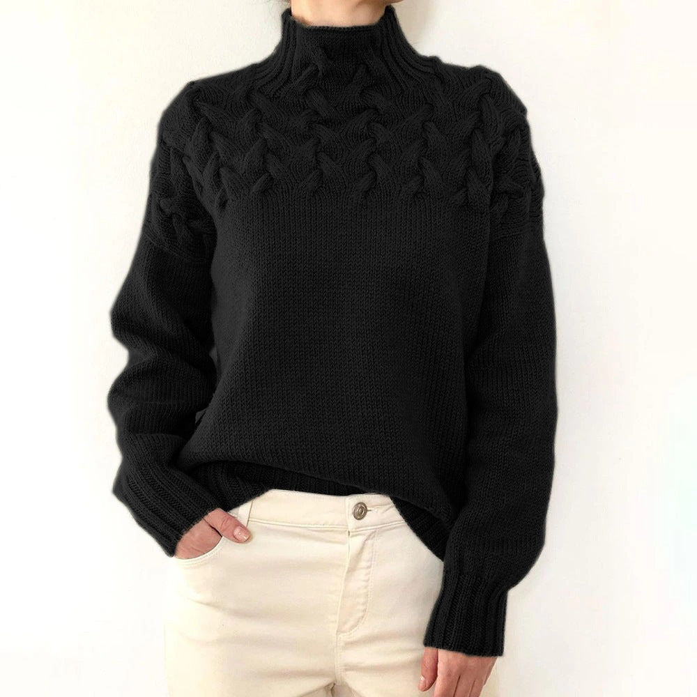 Elena | Pullover mit hohem Kragen